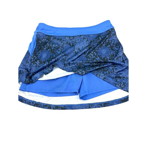 PGA Tour Golf Pickleball Skirt Skort Blue & Black Graphic Print Size X Small NWT - Picture 5 of 5